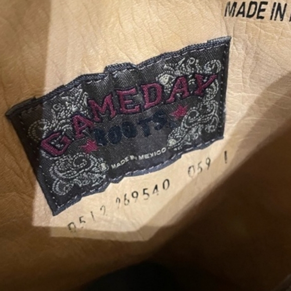 NWT Women's University of Montana Grizzlies Brass Leather Gameday Cowboy Boots - Picture 4 of 6